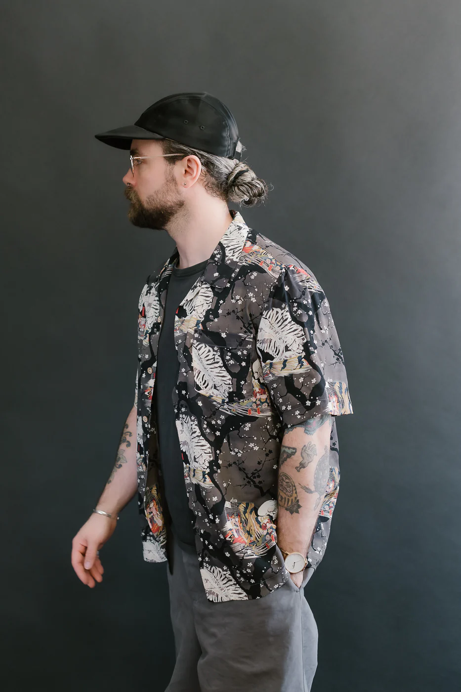 Aloha Shirt - Skeletons - Dark Grey - Image 15