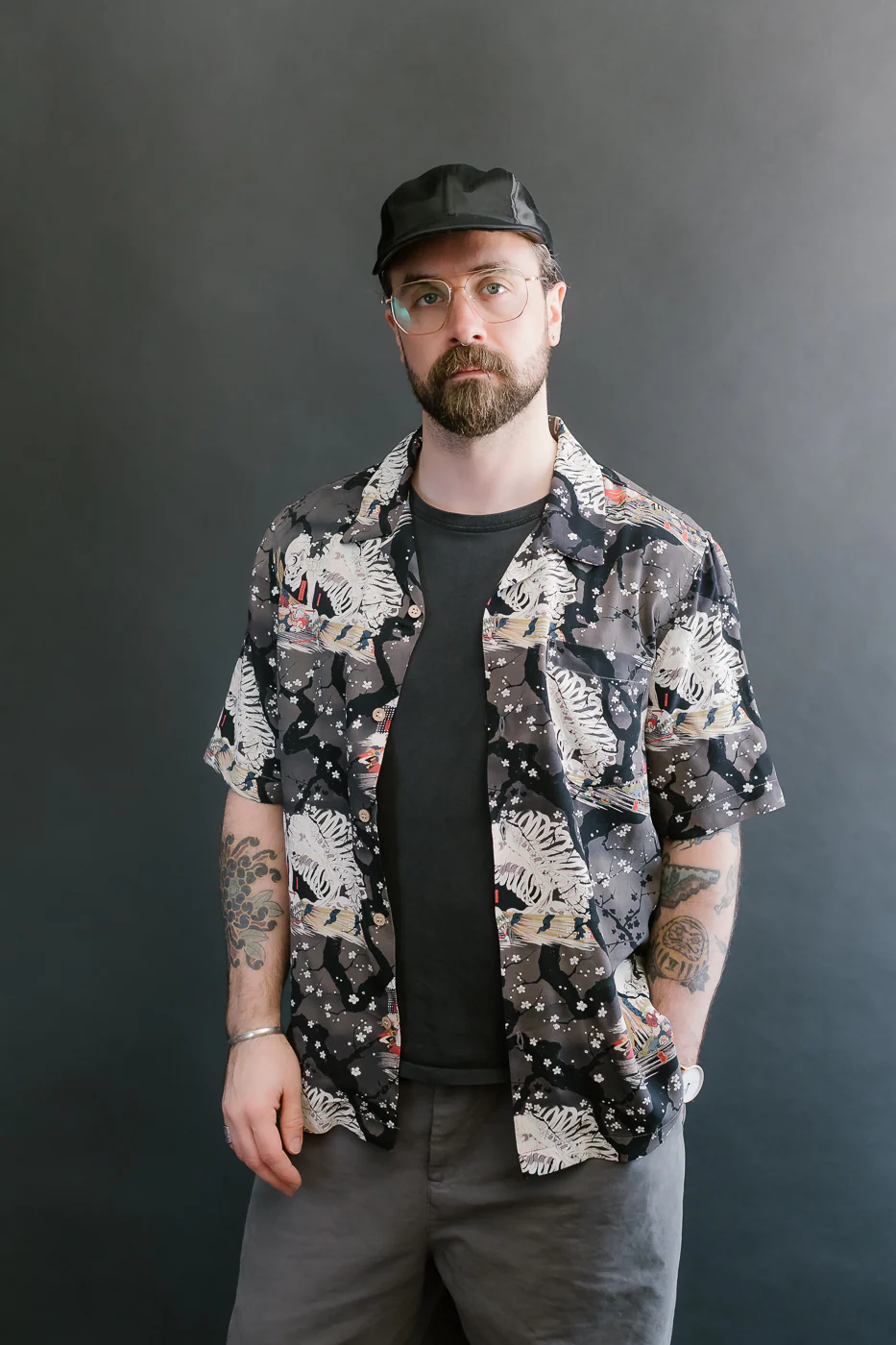 Aloha Shirt - Skeletons - Dark Grey - Image 16