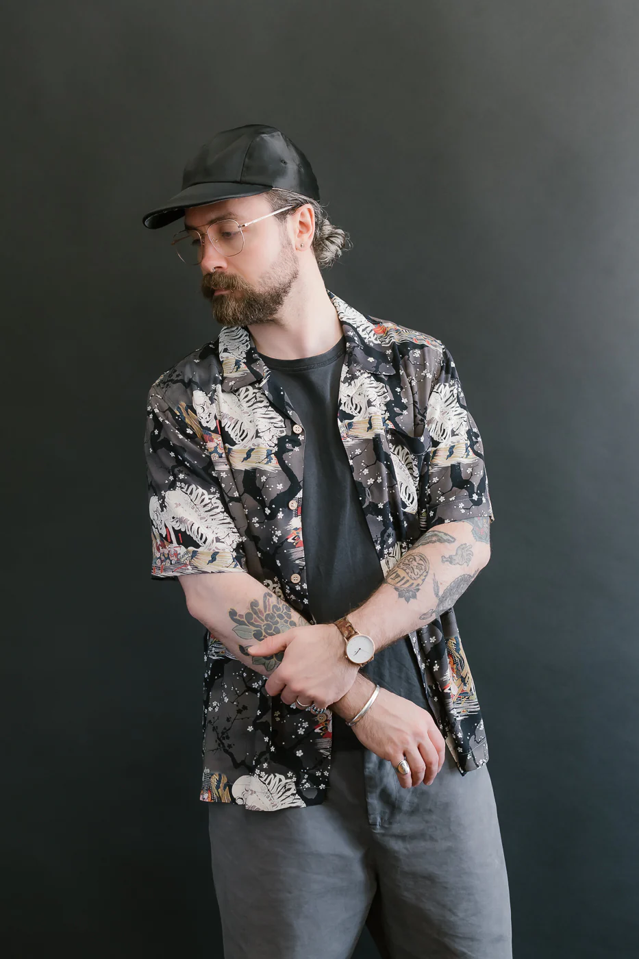 Aloha Shirt - Skeletons - Dark Grey - Image 17