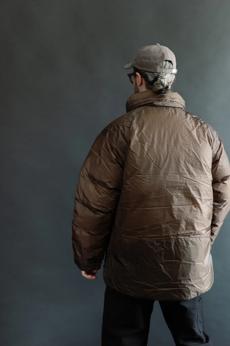 Aurora Light Down Stand Collar Jacket Mikami - Brown - Image 12