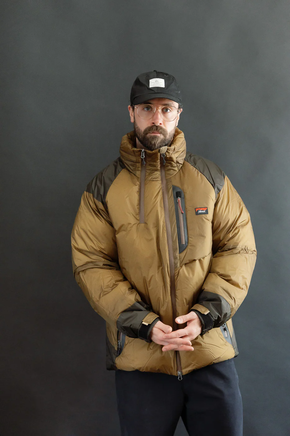 Aurora Light Down Stand Collar Jacket Mikami - Coyote - Image 10