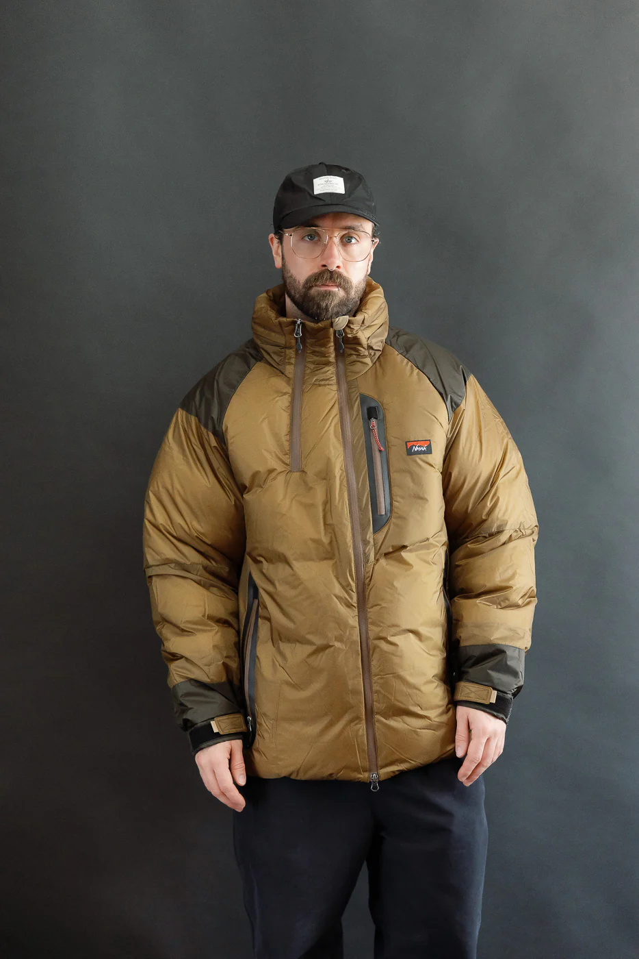 Aurora Light Down Stand Collar Jacket Mikami - Coyote - Image 16