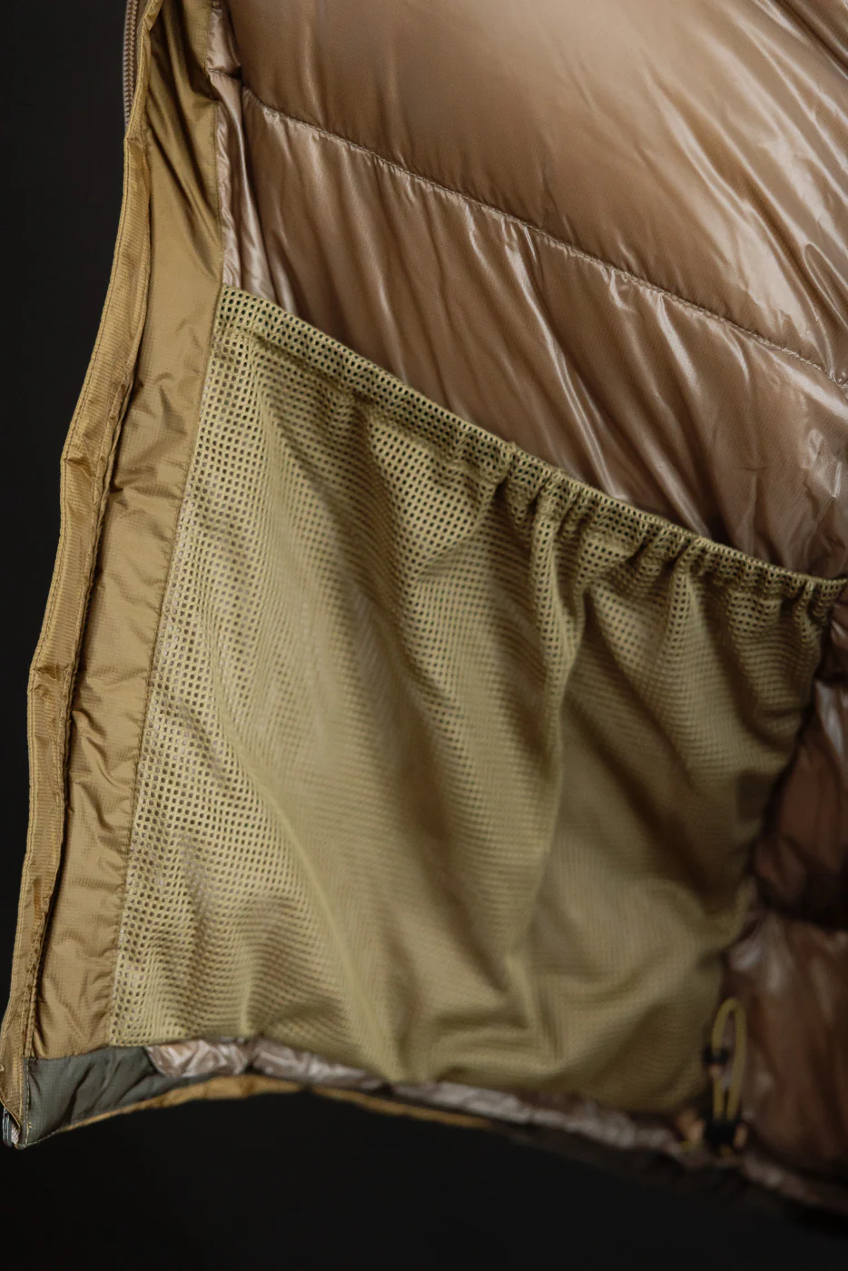 Aurora Light Down Stand Collar Jacket Mikami - Coyote - Image 28