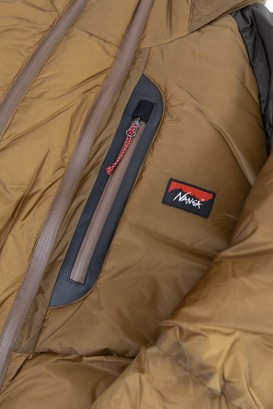 Aurora Light Down Stand Collar Jacket Mikami - Coyote - Image 3