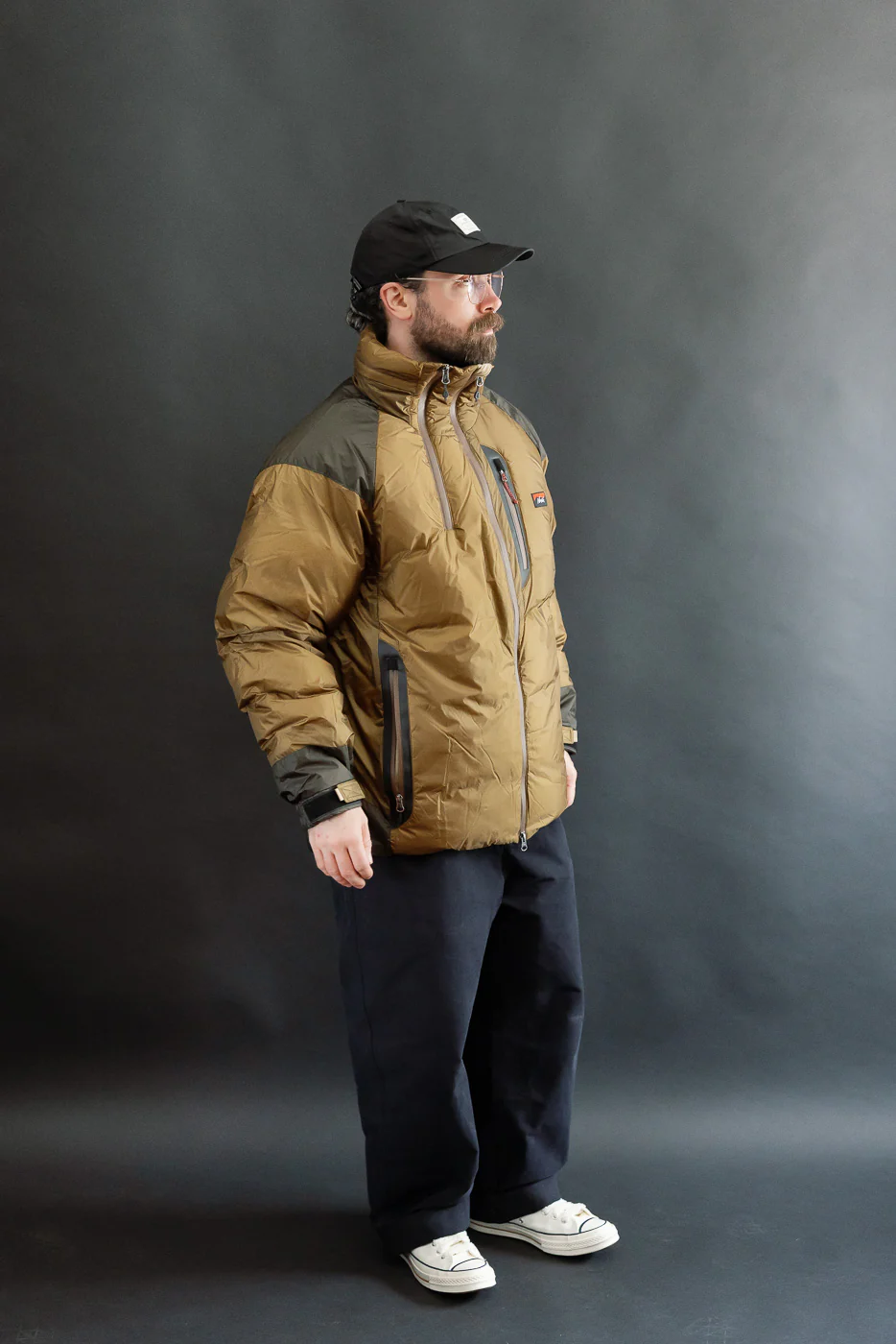 Aurora Light Down Stand Collar Jacket Mikami - Coyote - Image 8