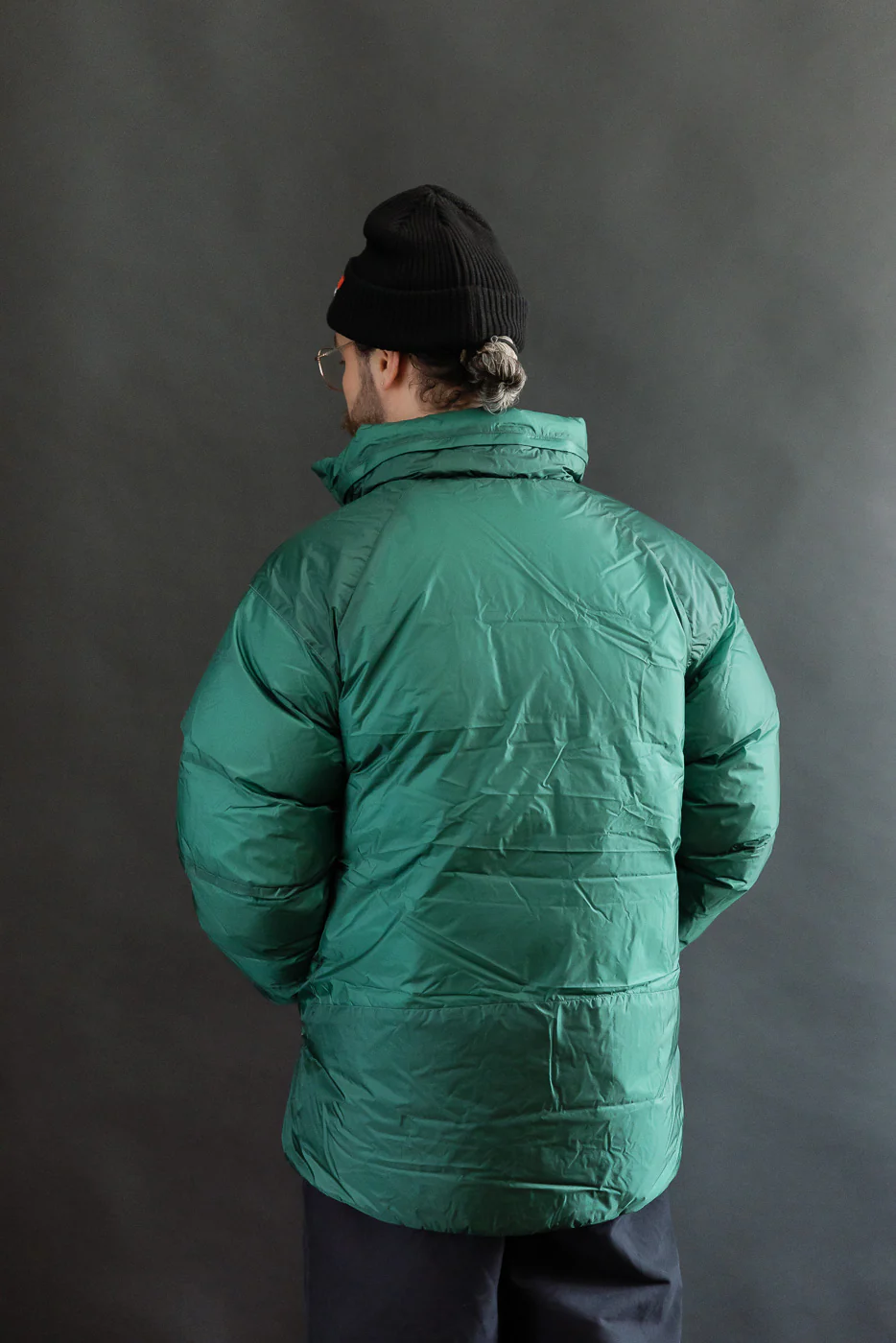 Aurora Light Down Stand Collar Jacket Mikami - Green - Image 14