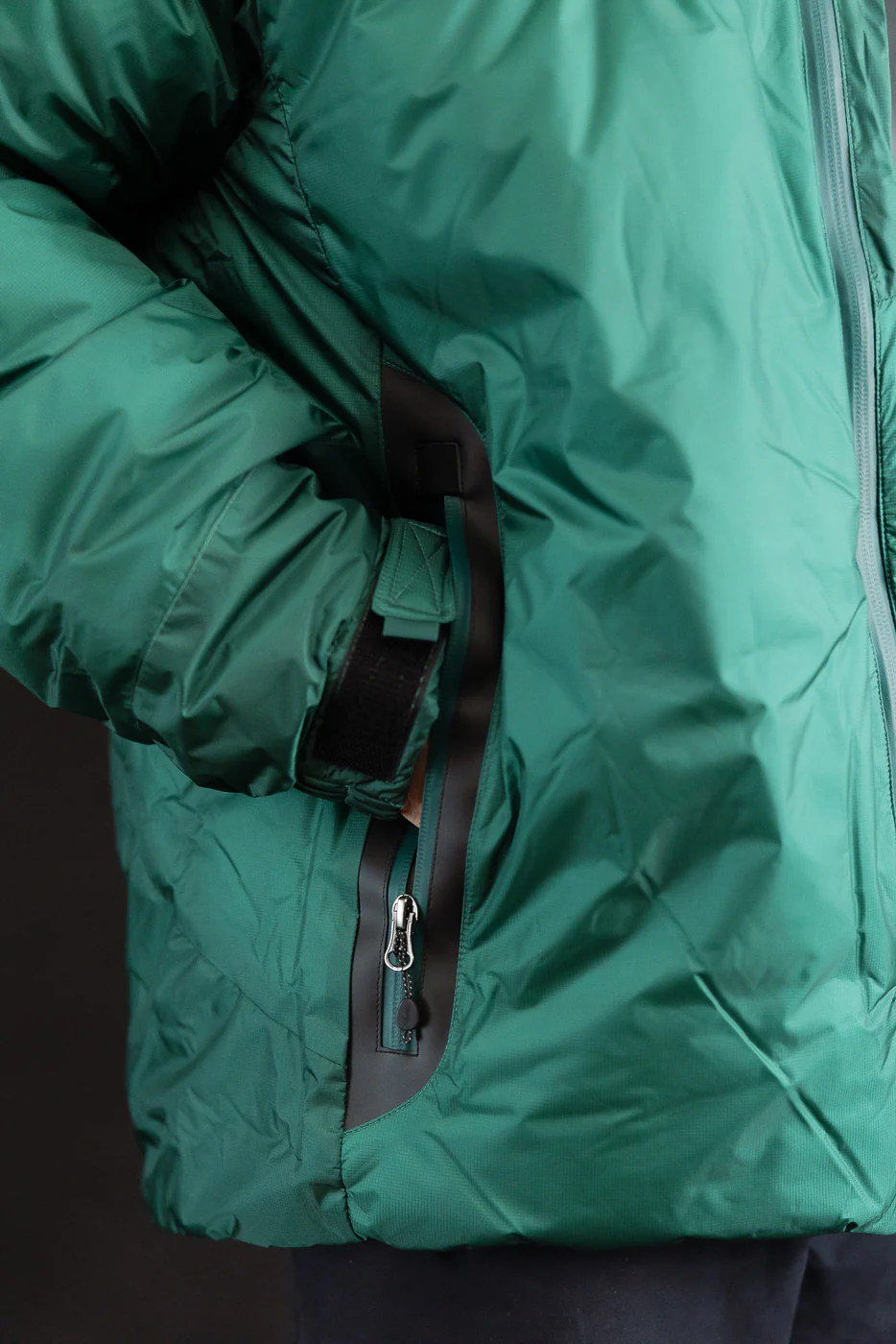 Aurora Light Down Stand Collar Jacket Mikami - Green - Image 21