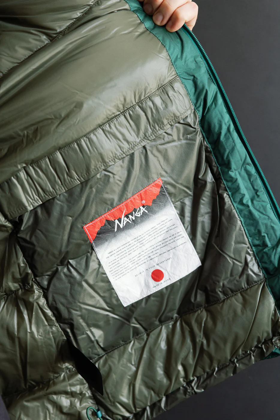 Aurora Light Down Stand Collar Jacket Mikami - Green - Image 24