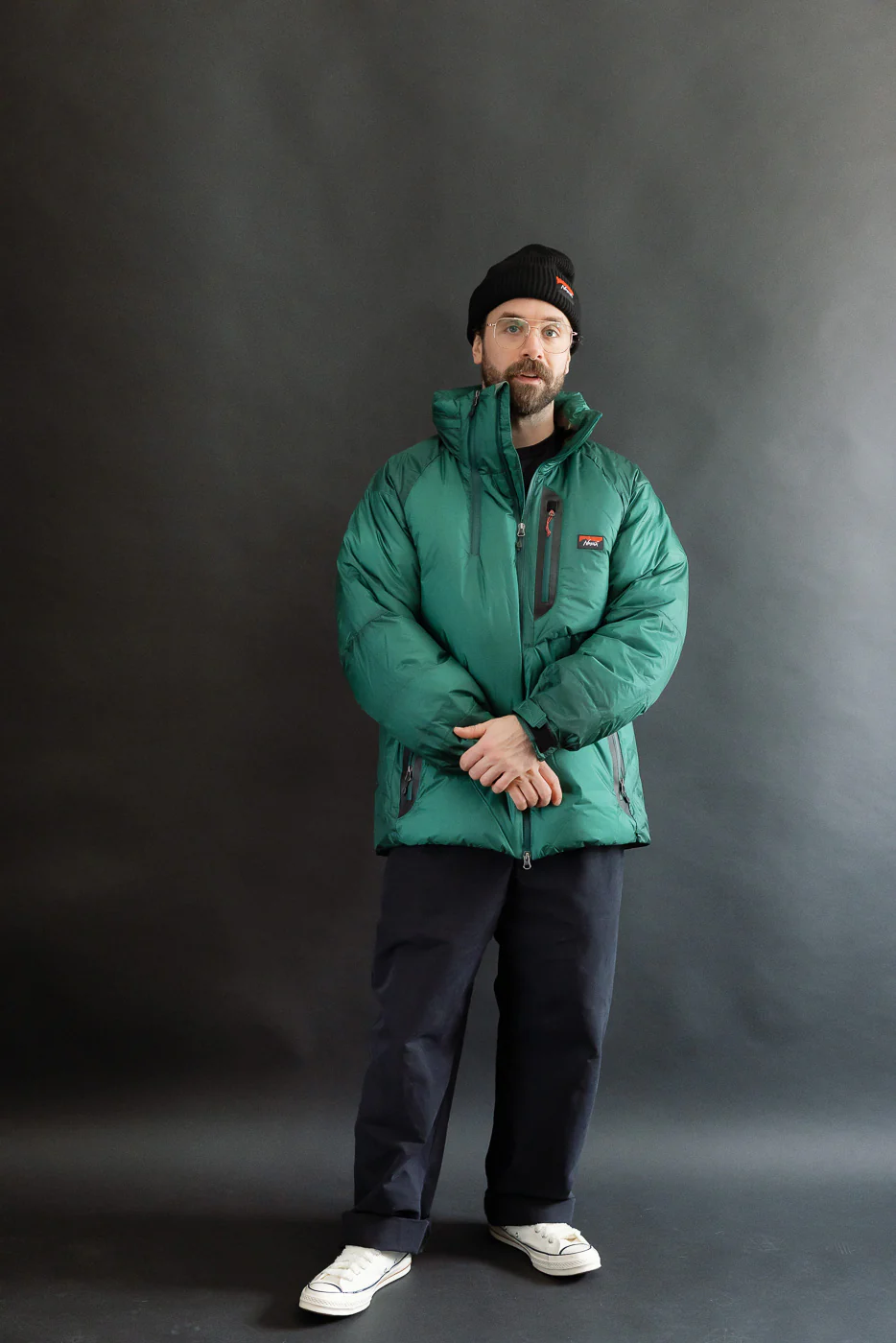 Aurora Light Down Stand Collar Jacket Mikami - Green - Image 7