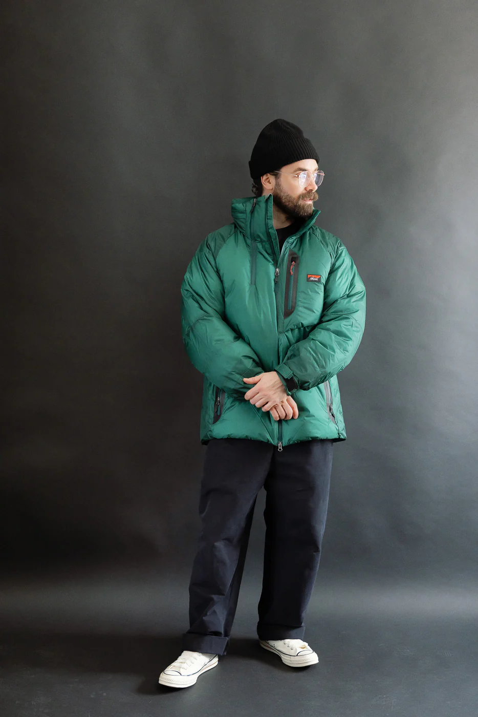 Aurora Light Down Stand Collar Jacket Mikami - Green - Image 8