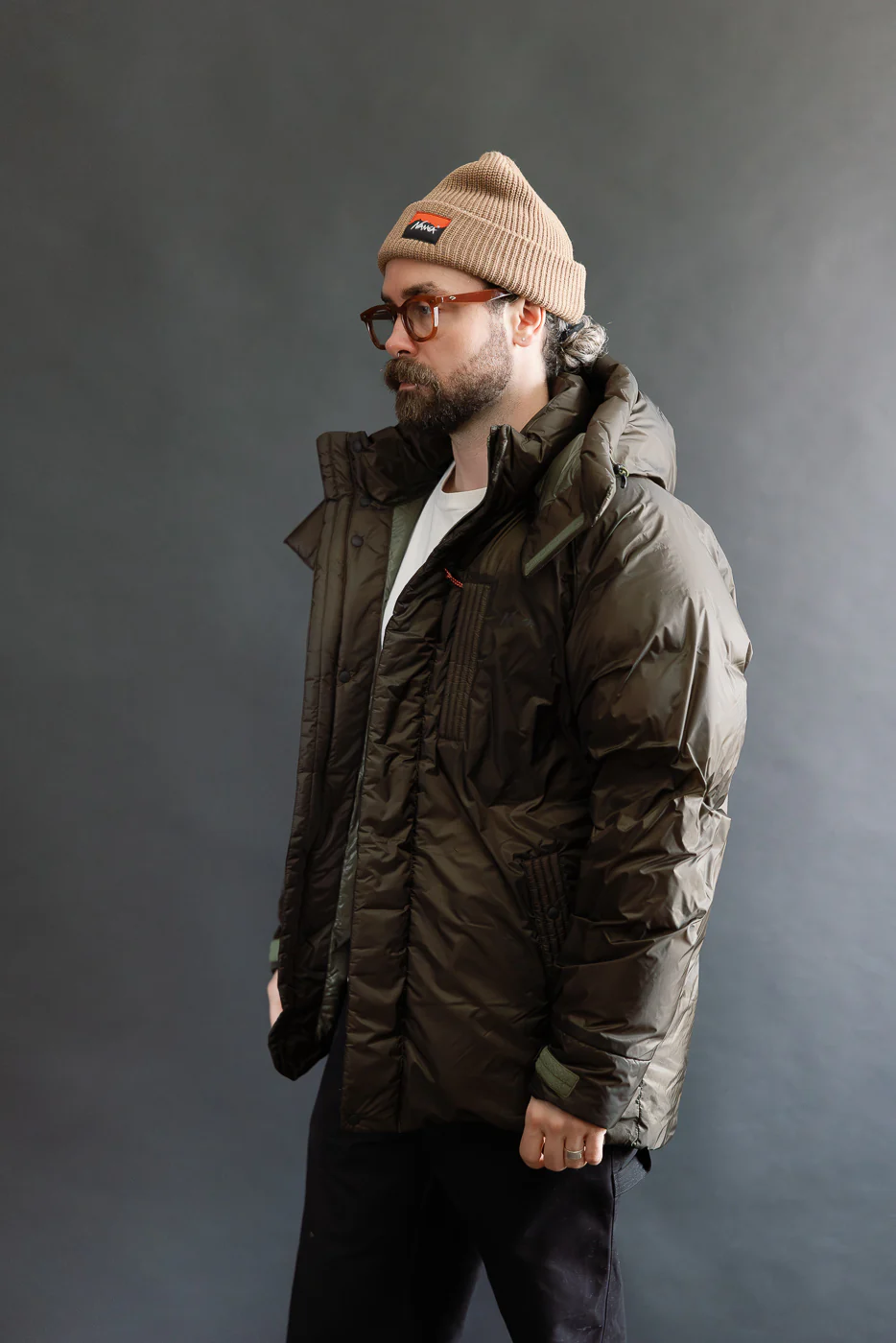 Aurora Light Down Utility Jacket - Khaki - Image 10