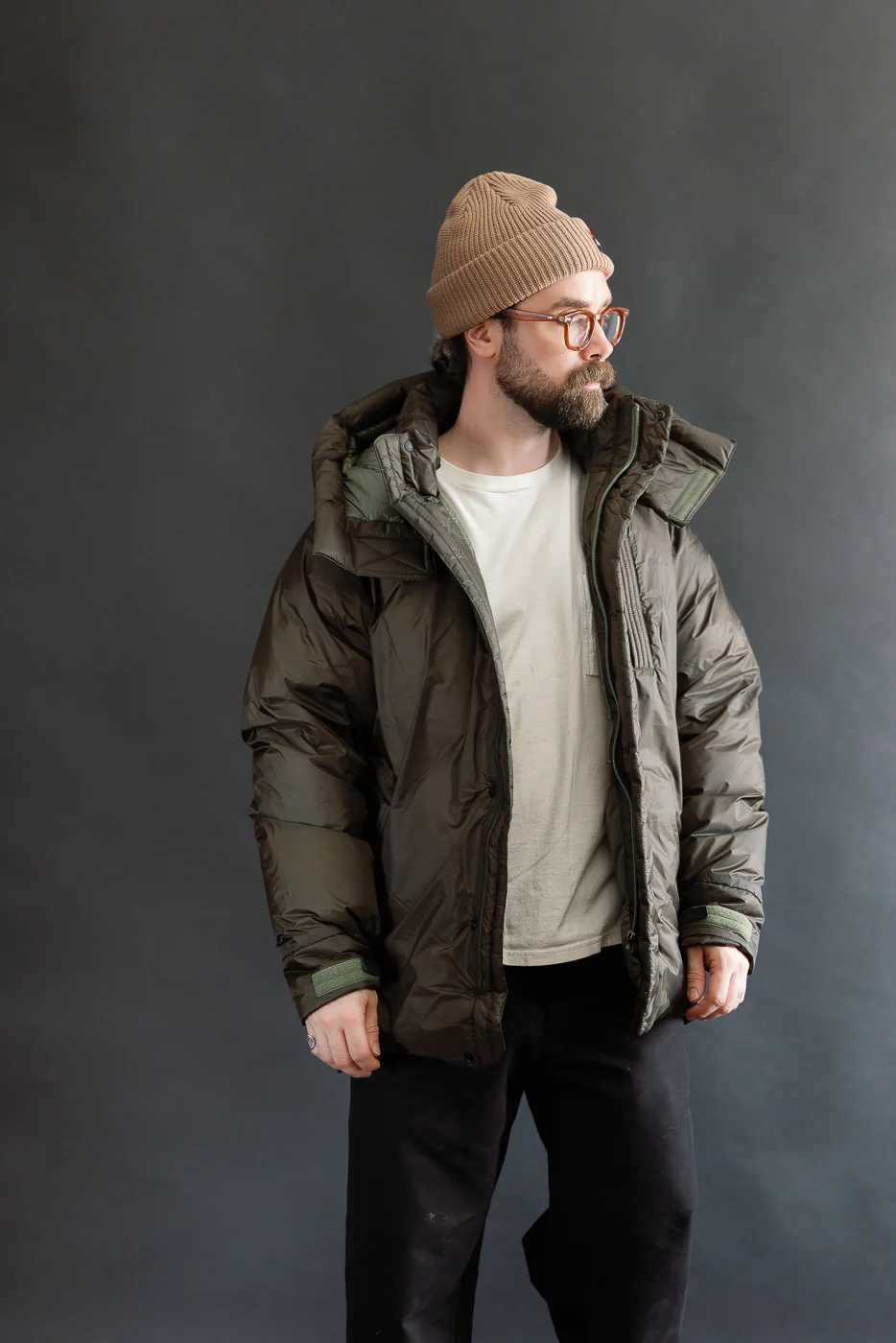 Aurora Light Down Utility Jacket - Khaki - Image 14