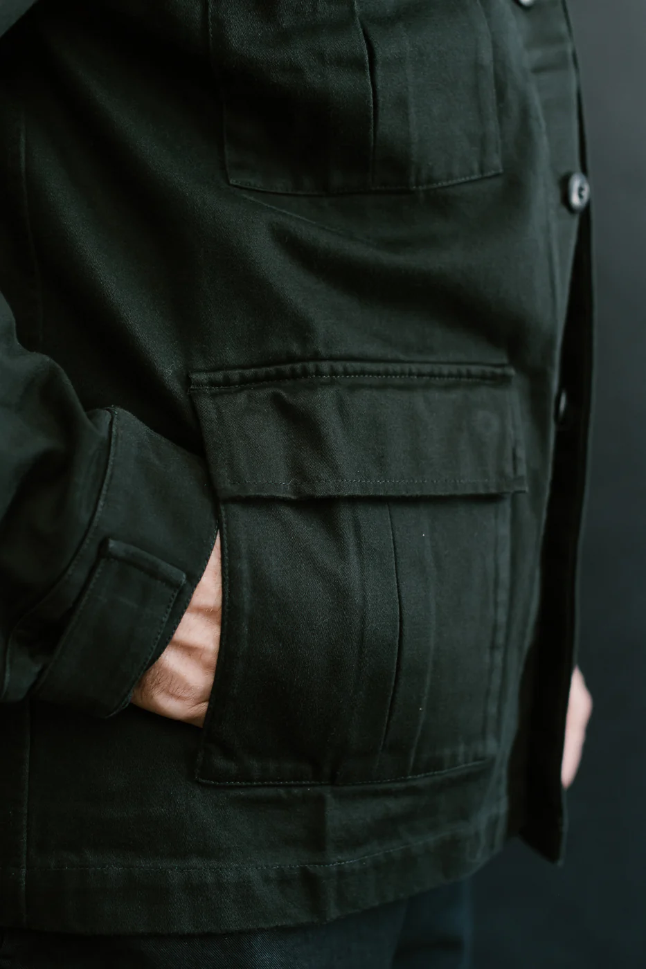 BDU Jacket Back Satin - Black - Image 21