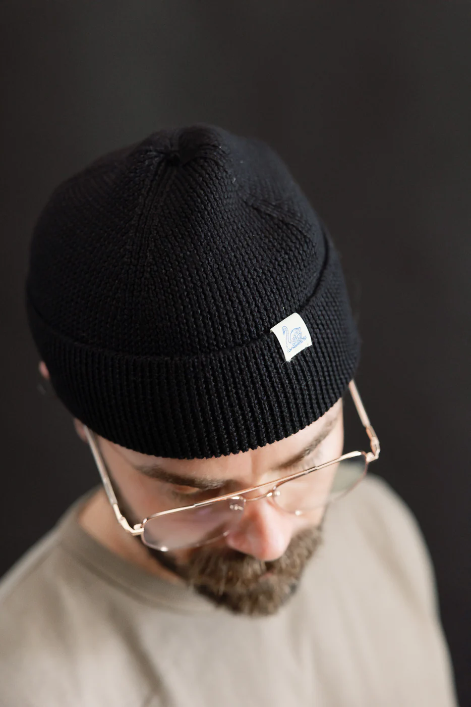 BEANIE01L.99 - Modern Fit Watch Cap Merino Wool - Deep Black - Image 3