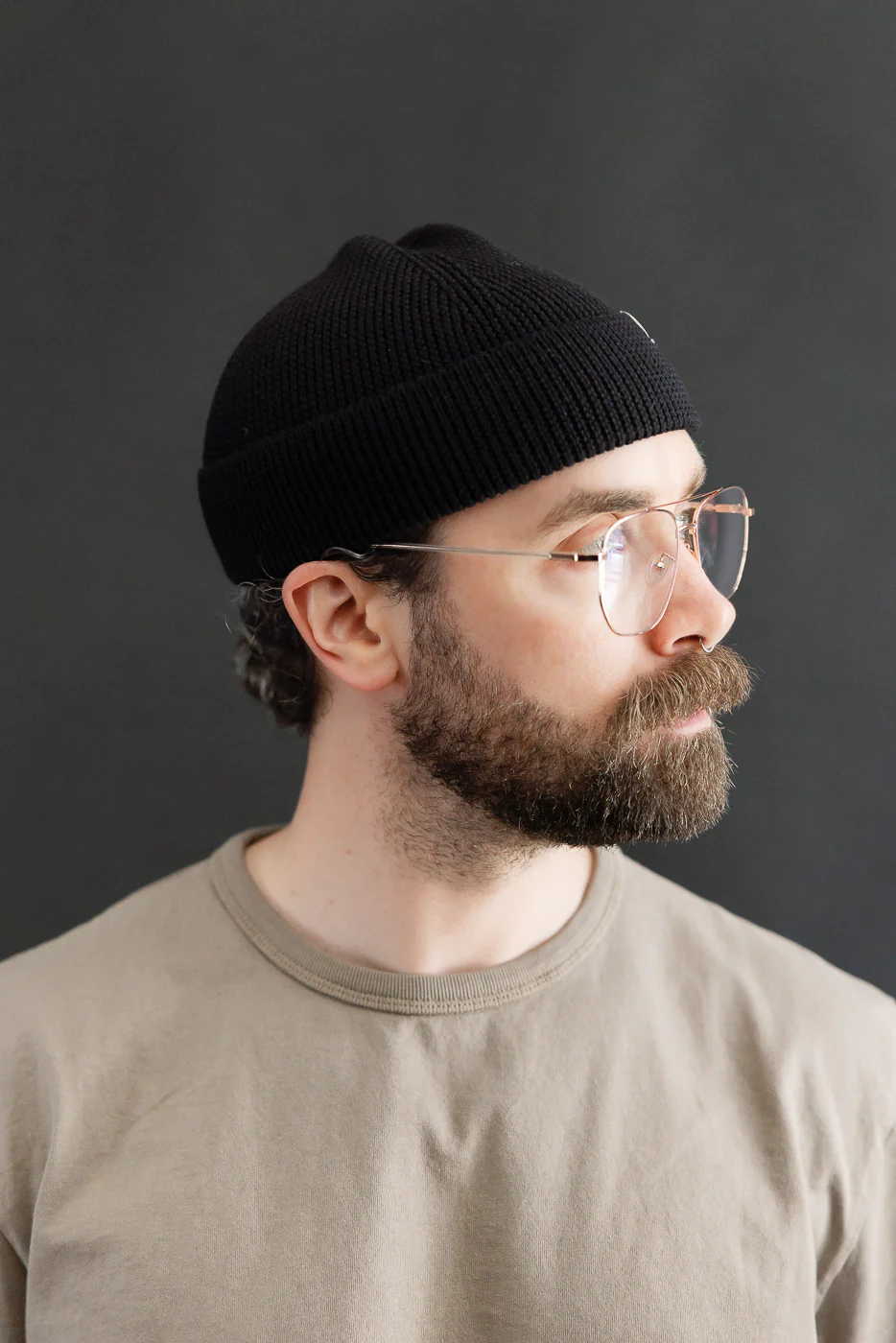 BEANIE01L.99 - Modern Fit Watch Cap Merino Wool - Deep Black - Image 5