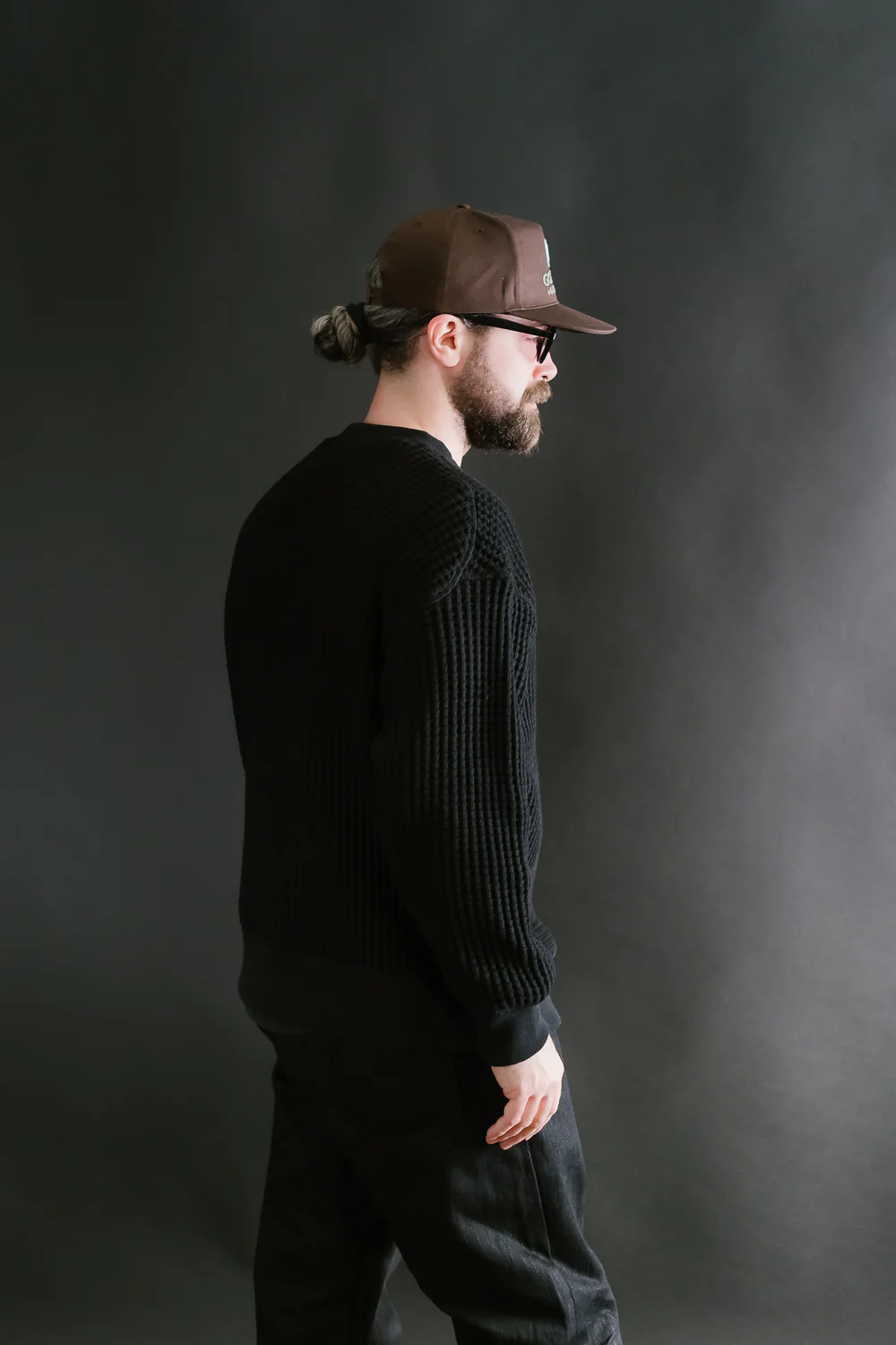 Big Waffle Crew Neck - 07 Black - Image 12