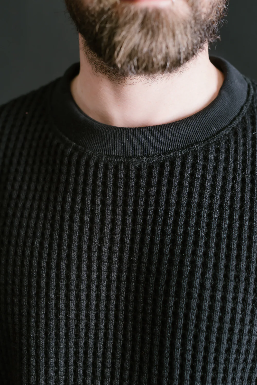 Big Waffle Crew Neck - 07 Black - Image 16