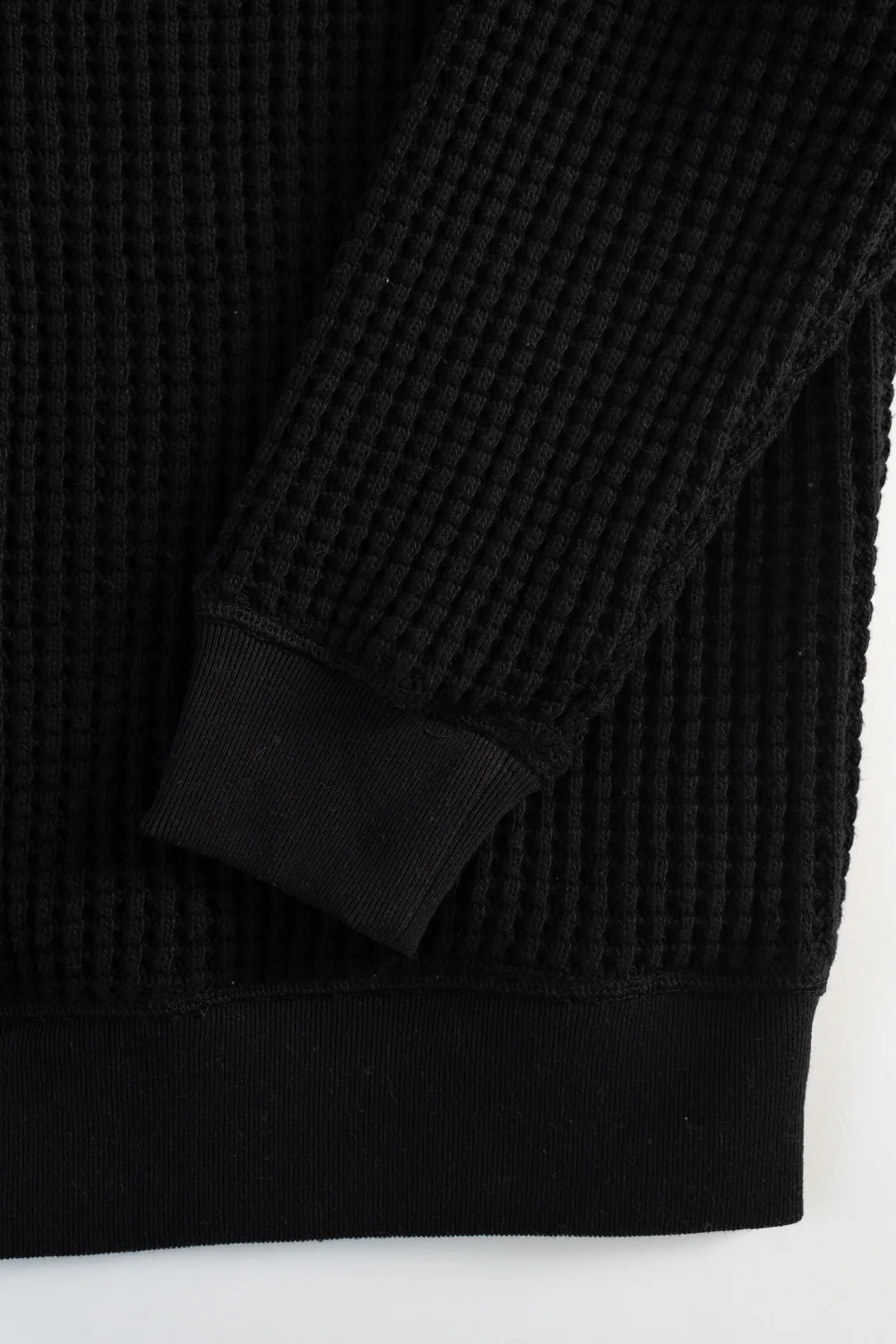Big Waffle Crew Neck - 07 Black - Image 3