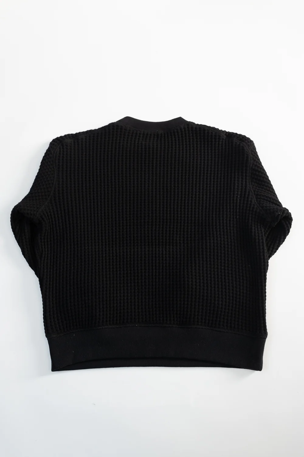 Big Waffle Crew Neck - 07 Black - Image 4