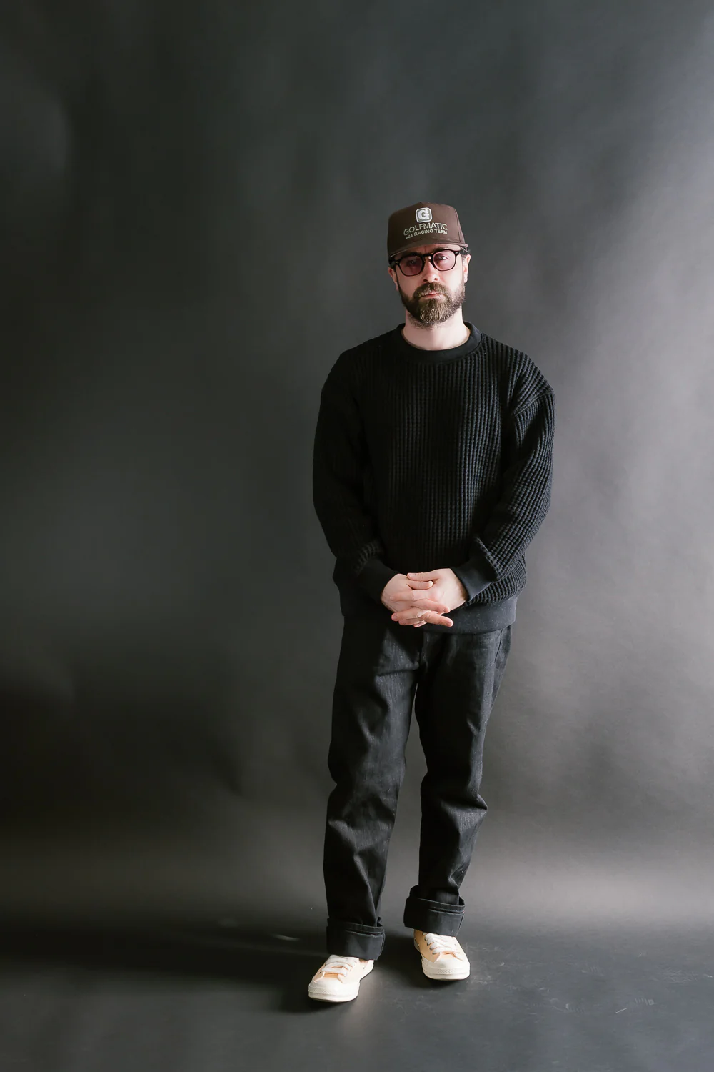 Big Waffle Crew Neck - 07 Black - Image 5