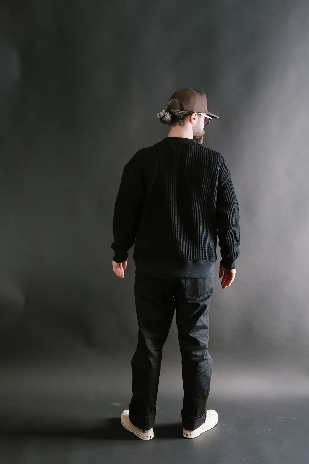 Big Waffle Crew Neck - 07 Black - Image 7