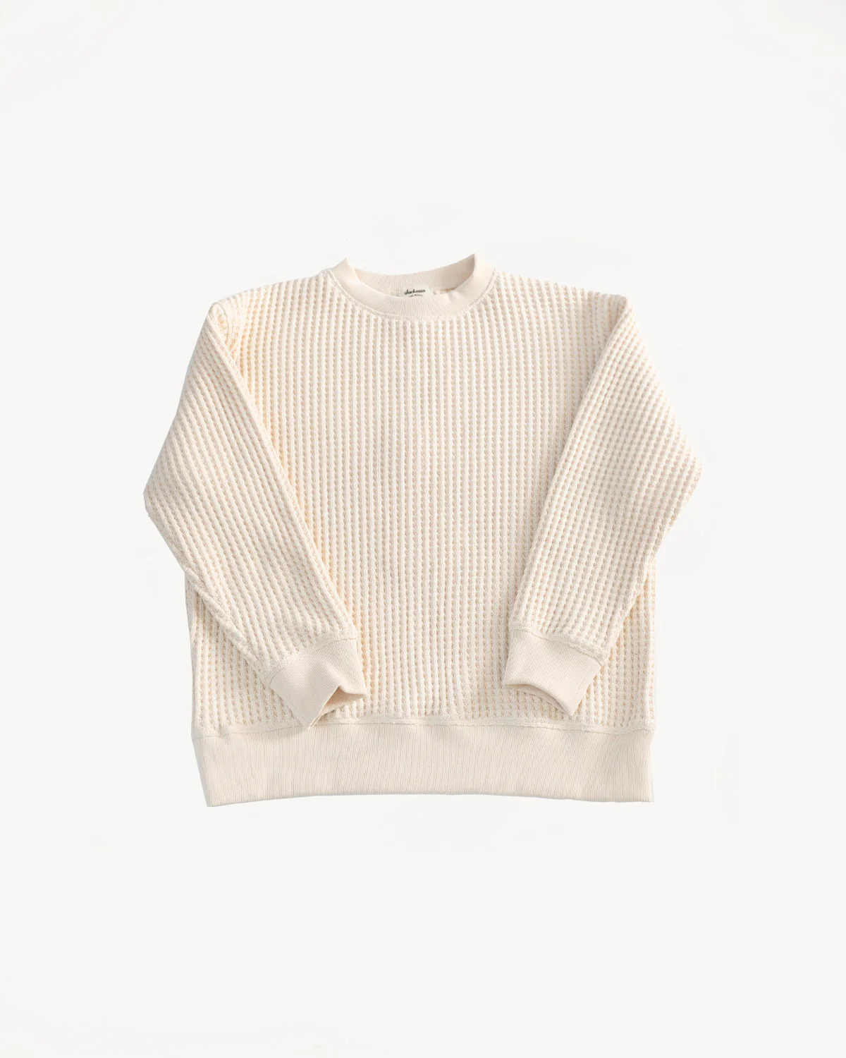 Big Waffle Crew Neck - 14 Ivory
