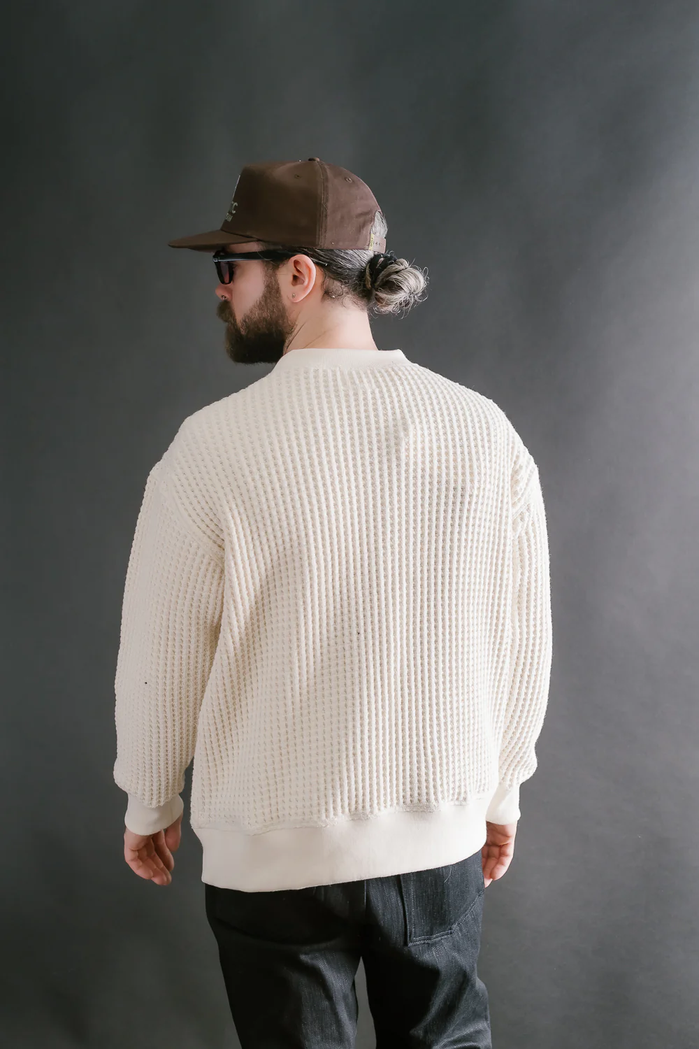 Big Waffle Crew Neck - 14 Ivory - Image 12