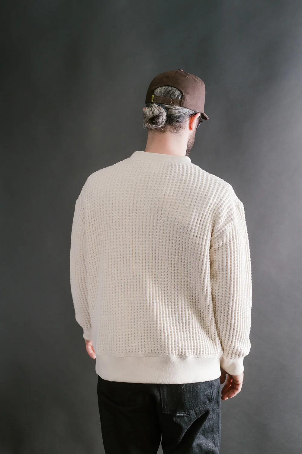 Big Waffle Crew Neck - 14 Ivory - Image 13