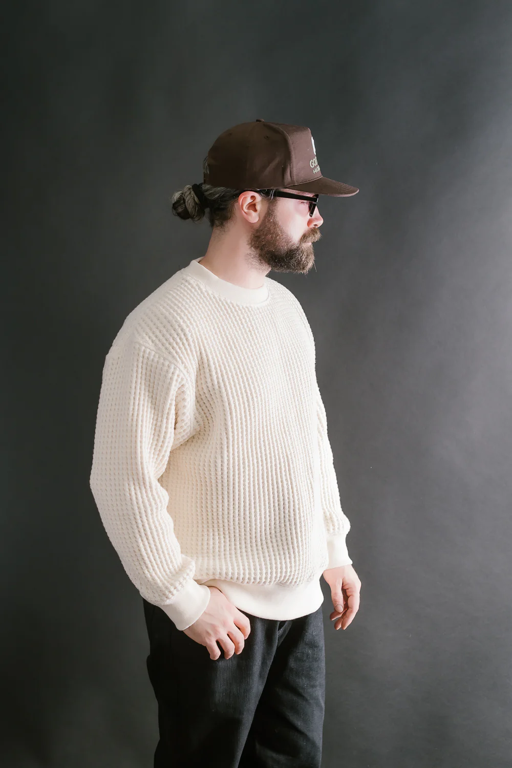 Big Waffle Crew Neck - 14 Ivory - Image 15