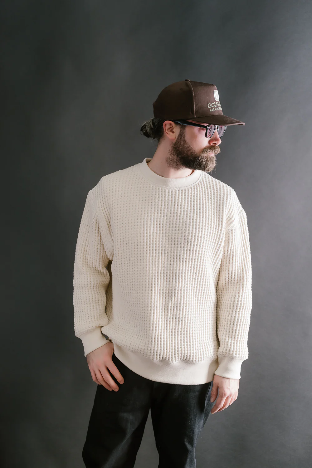Big Waffle Crew Neck - 14 Ivory - Image 16