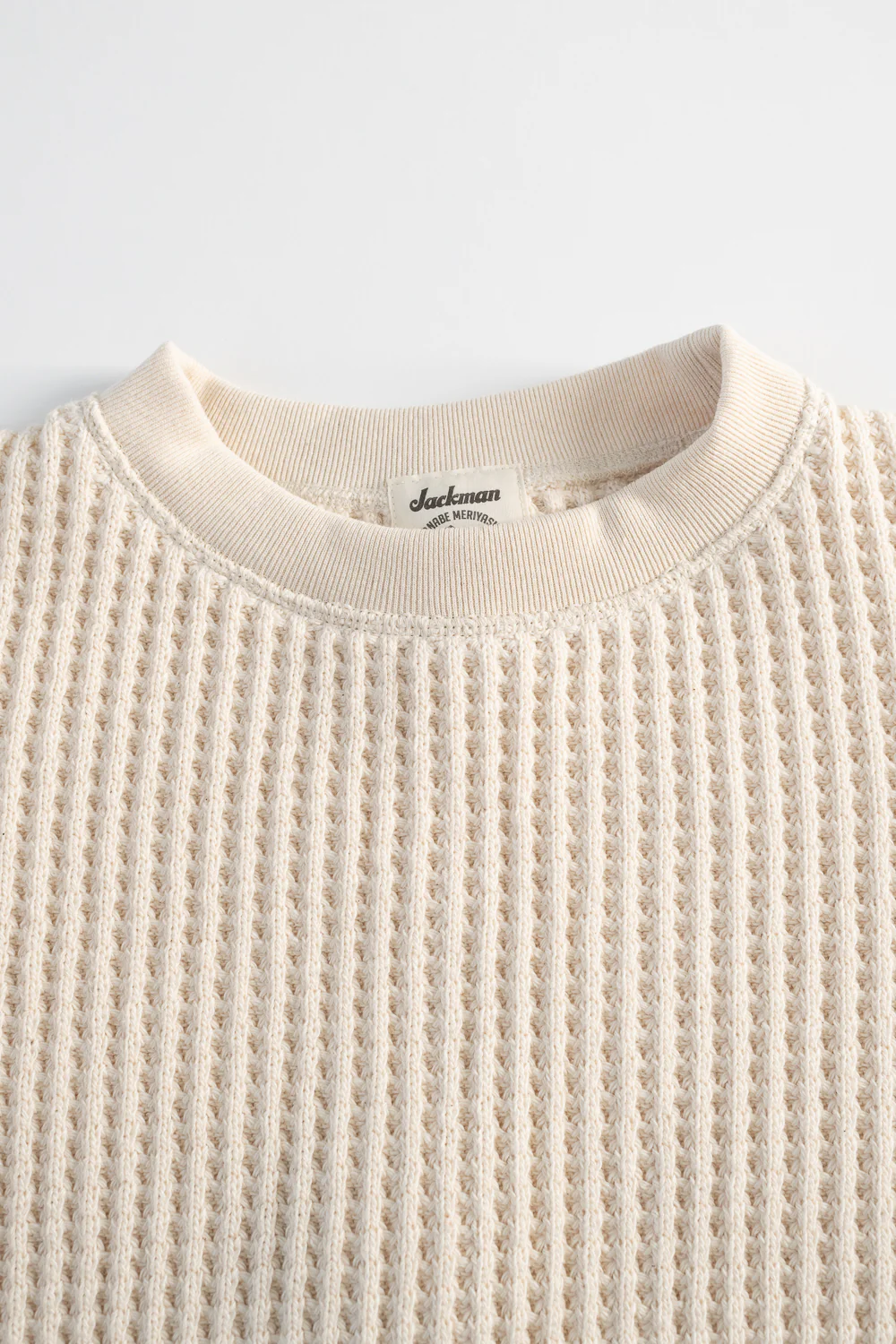 Big Waffle Crew Neck - 14 Ivory - Image 2