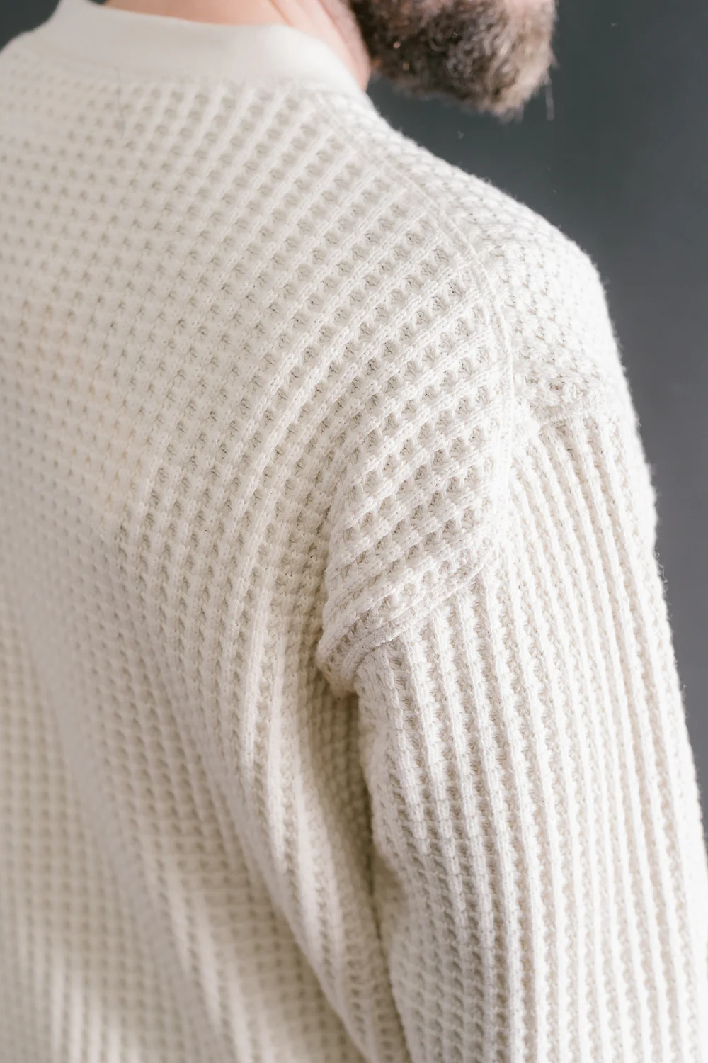 Big Waffle Crew Neck - 14 Ivory - Image 20