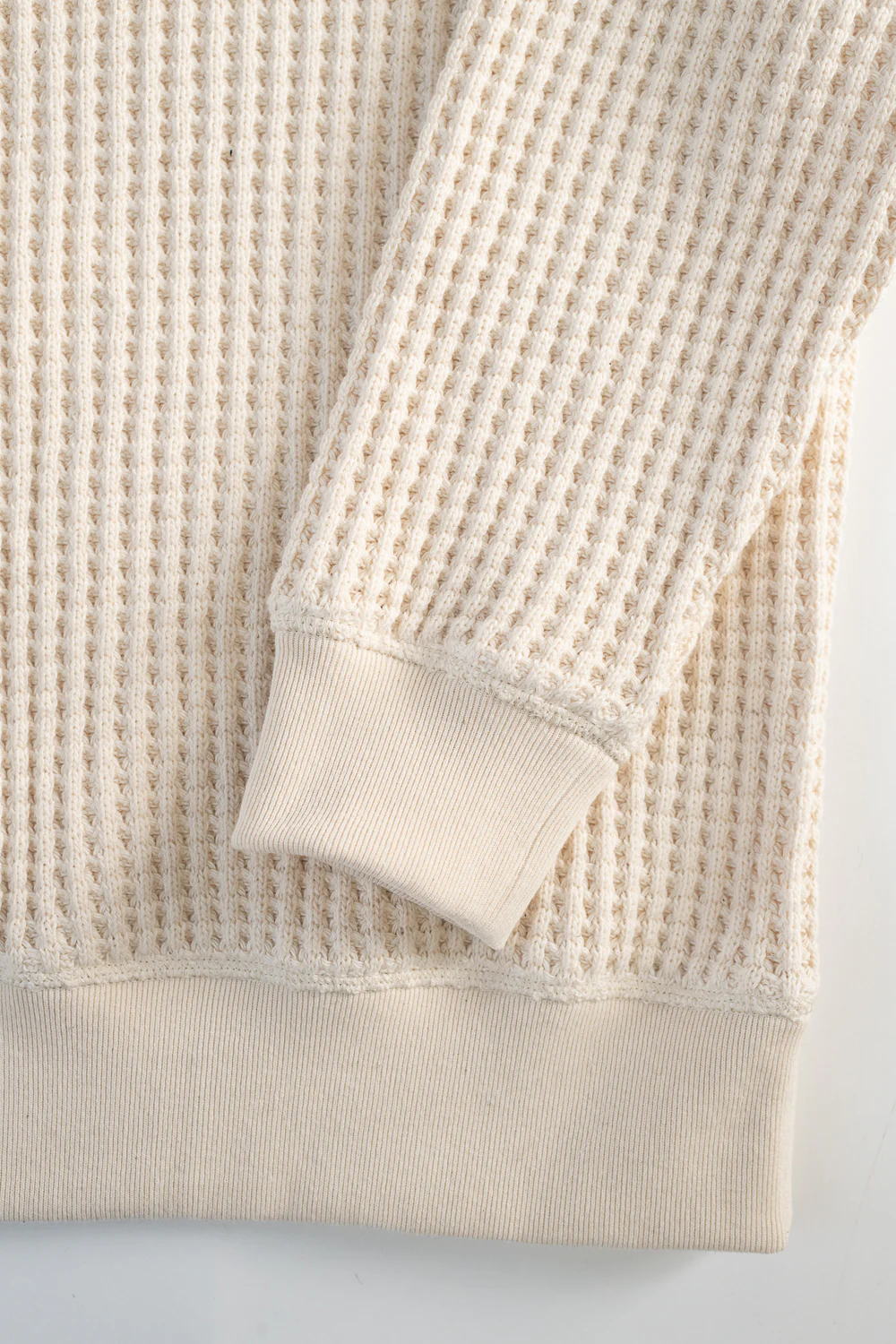 Big Waffle Crew Neck - 14 Ivory - Image 3