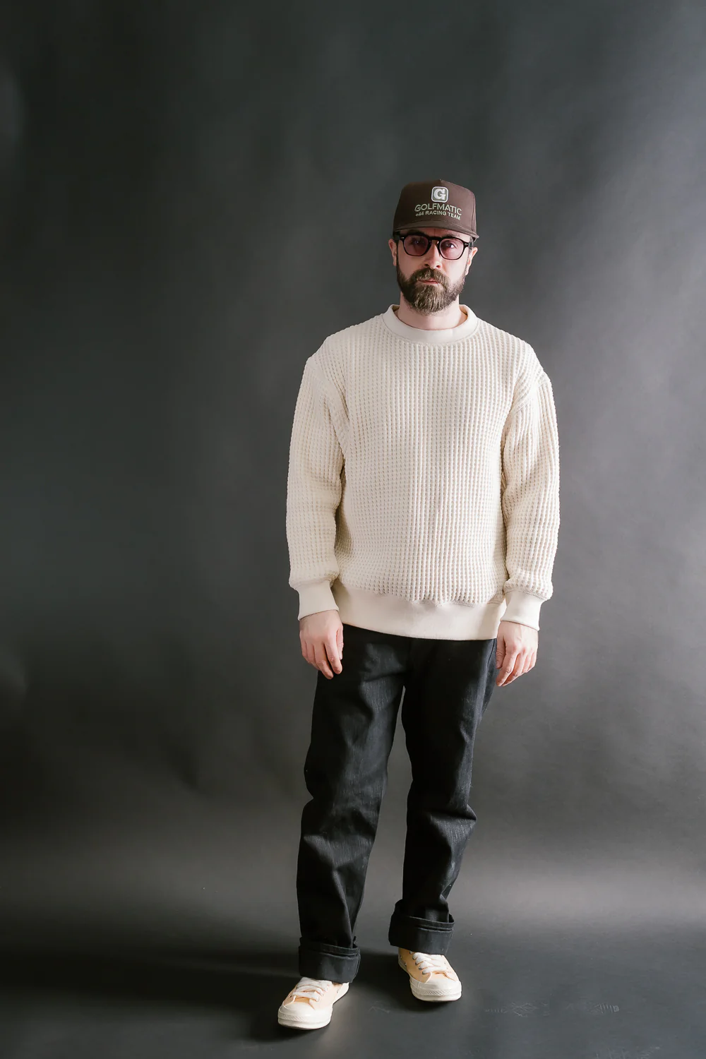 Big Waffle Crew Neck - 14 Ivory - Image 5