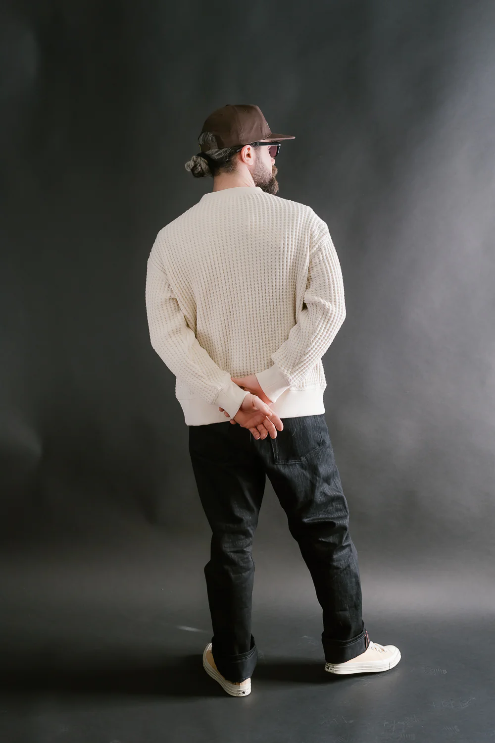 Big Waffle Crew Neck - 14 Ivory - Image 8