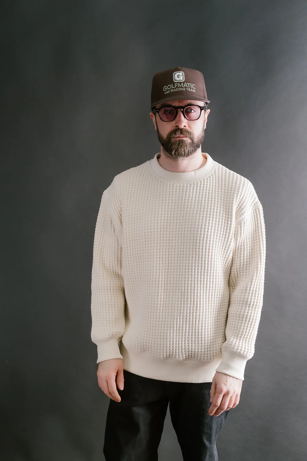 Big Waffle Crew Neck - 14 Ivory - Image 9