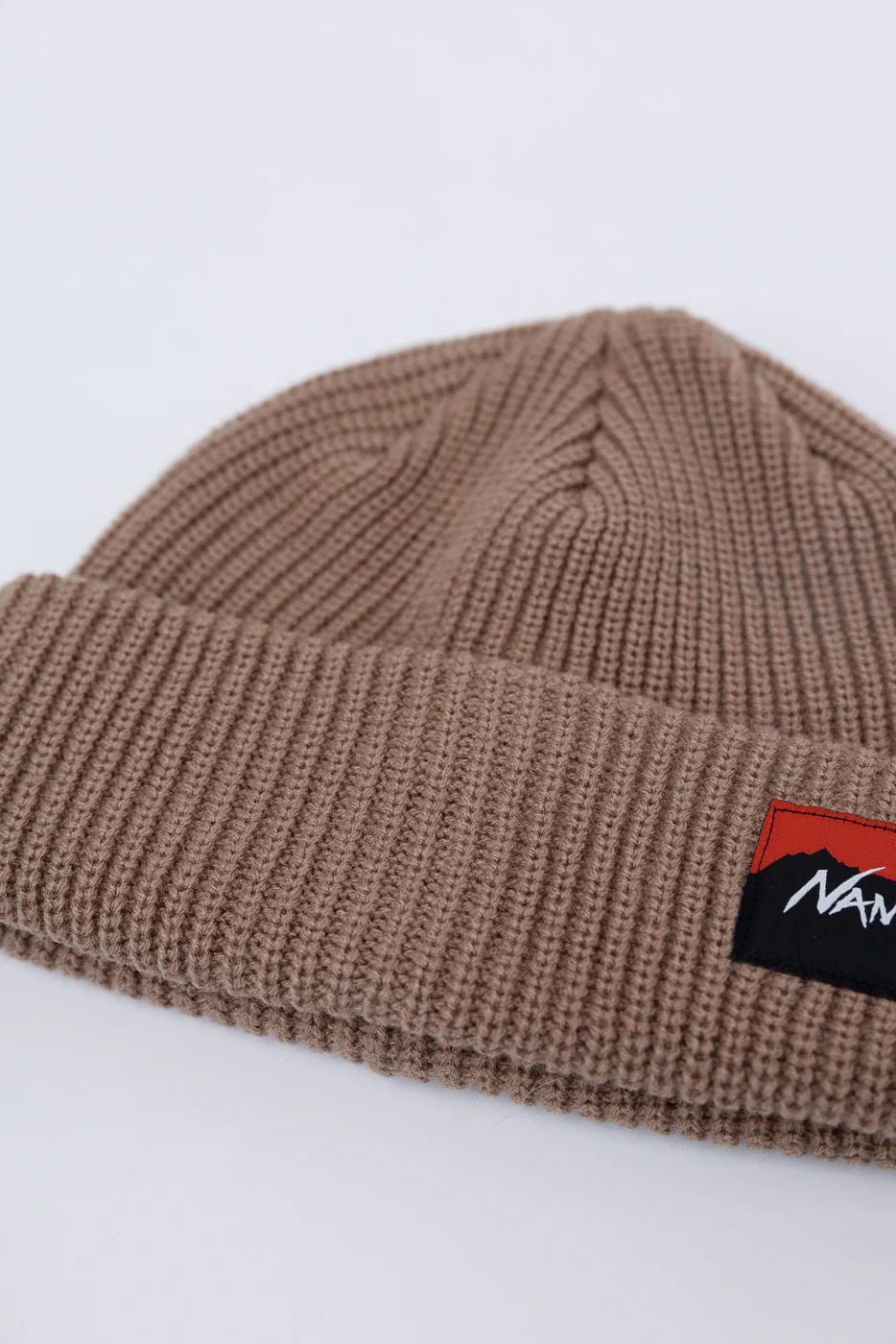 Box Logo Bulky Beanie - Beige - Image 2