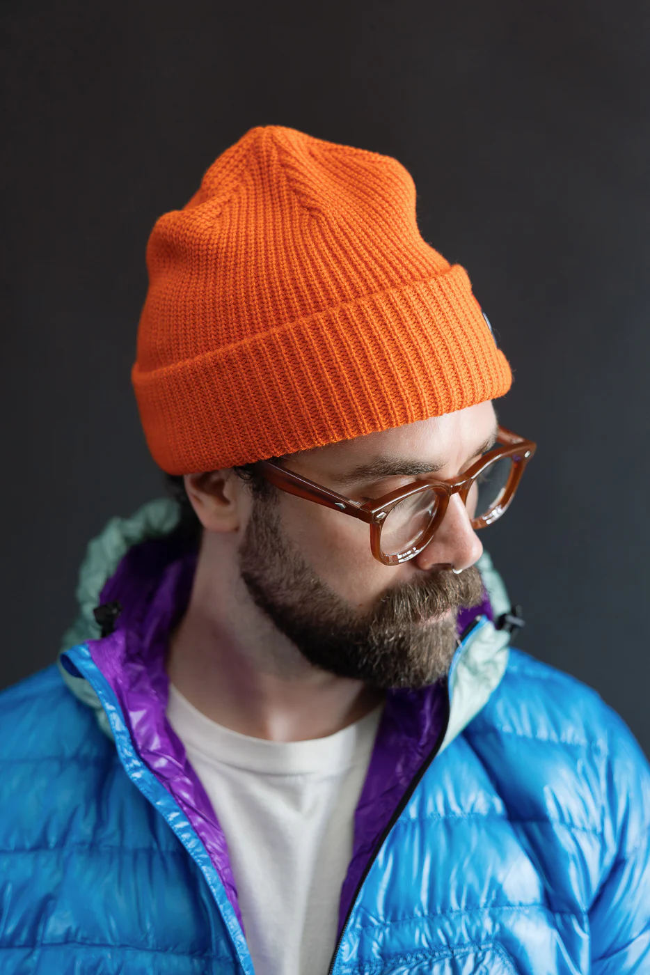 Box Logo Bulky Beanie - Orange - Image 4