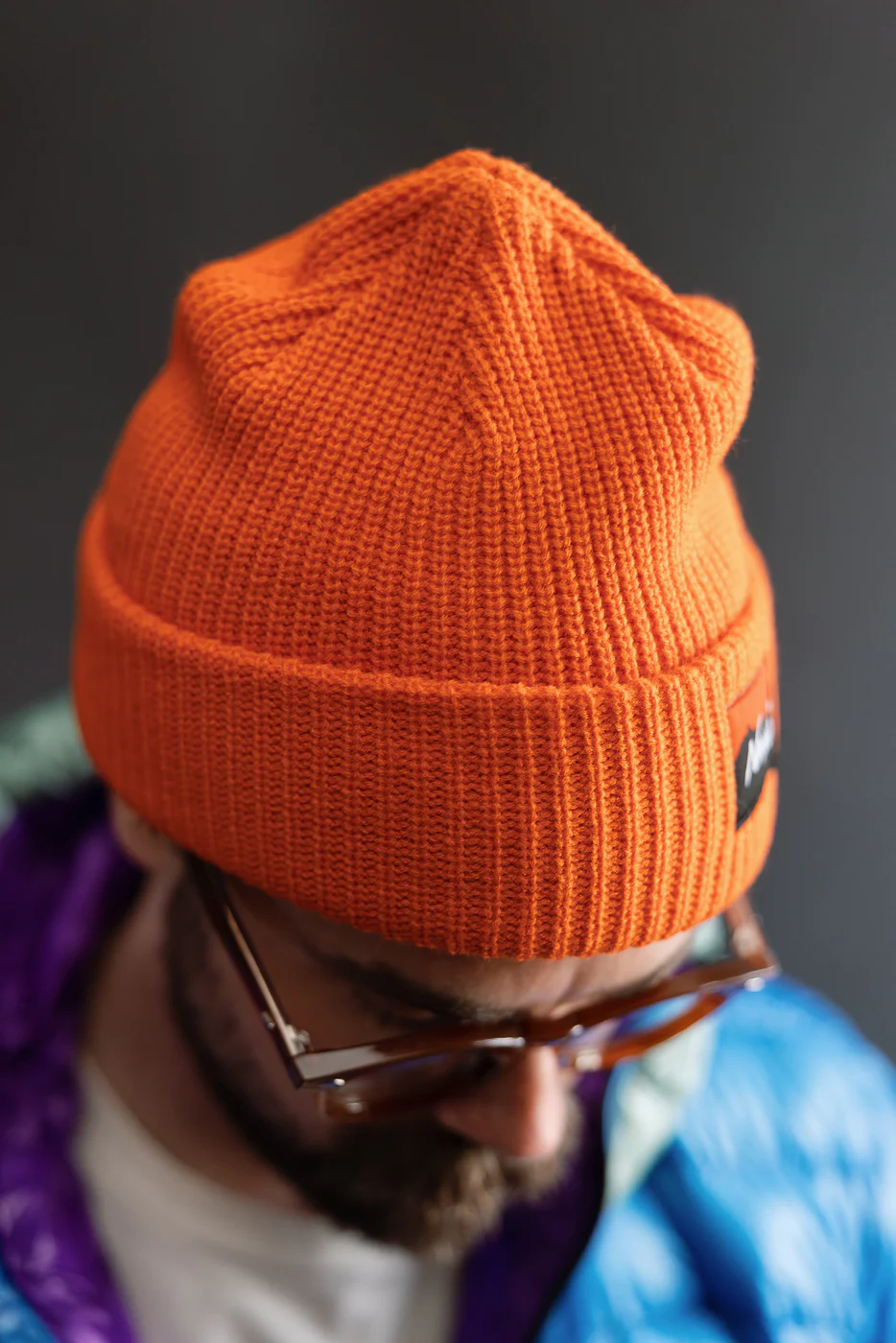 Box Logo Bulky Beanie - Orange - Image 6