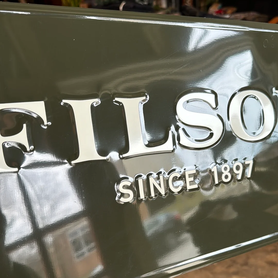 Like New Filson Metal Sign, Store Display - Green - Image 2