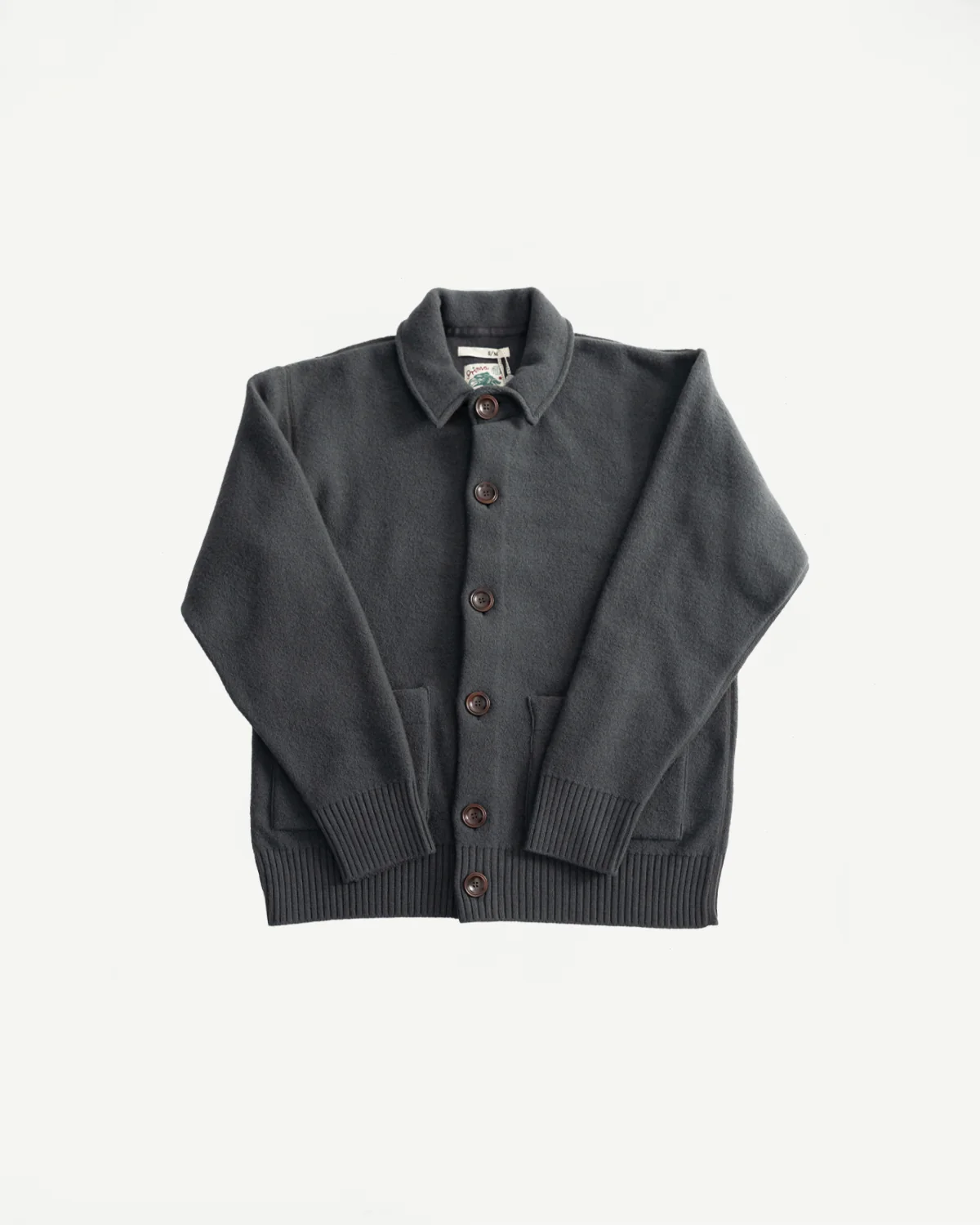 Brewster Shirt Boiled Wool - Dark Grey
