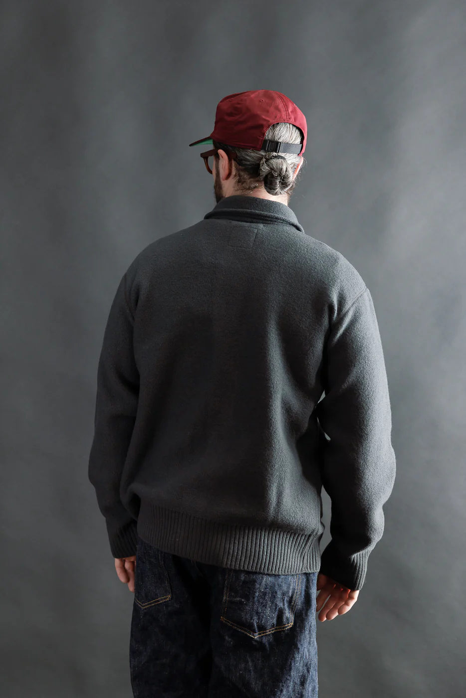 Brewster Shirt Boiled Wool - Dark Grey - Image 11