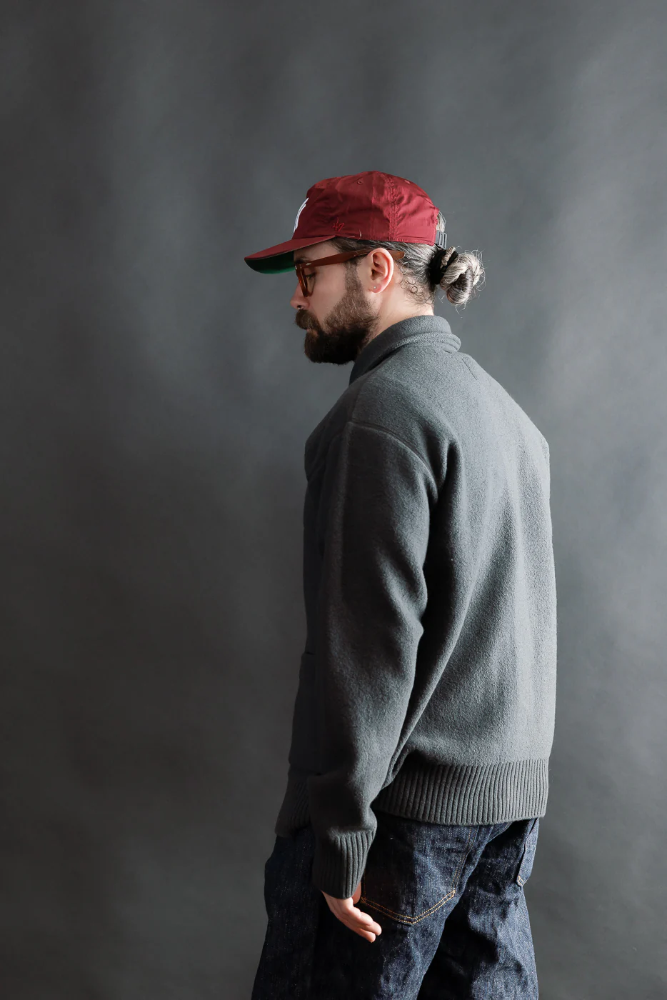 Brewster Shirt Boiled Wool - Dark Grey - Image 12