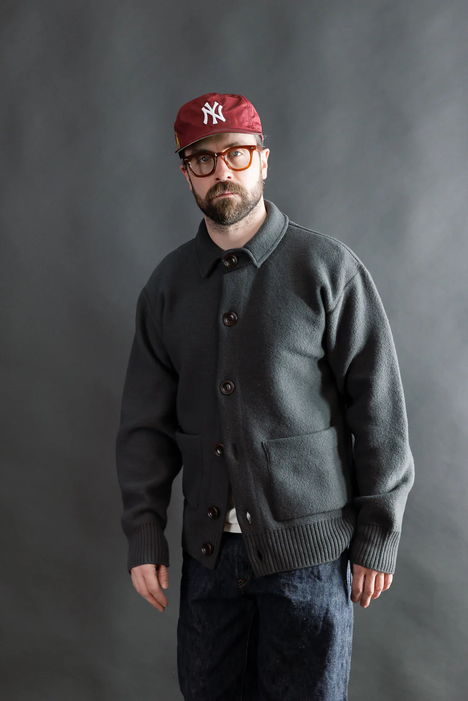 Brewster Shirt Boiled Wool - Dark Grey - Image 13