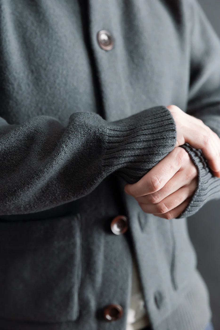 Brewster Shirt Boiled Wool - Dark Grey - Image 17