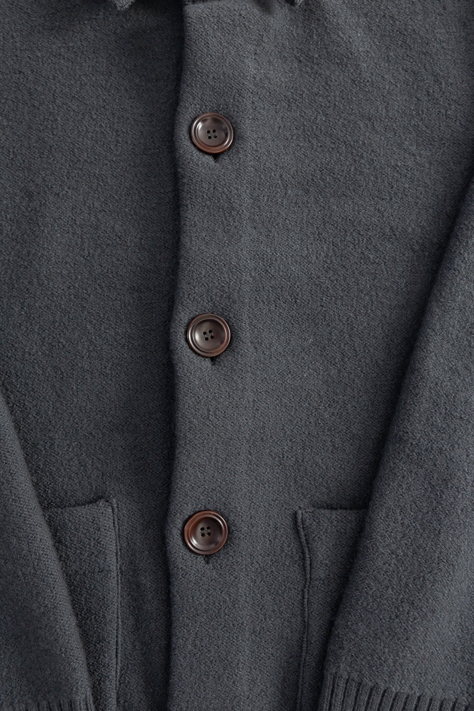 Brewster Shirt Boiled Wool - Dark Grey - Image 3