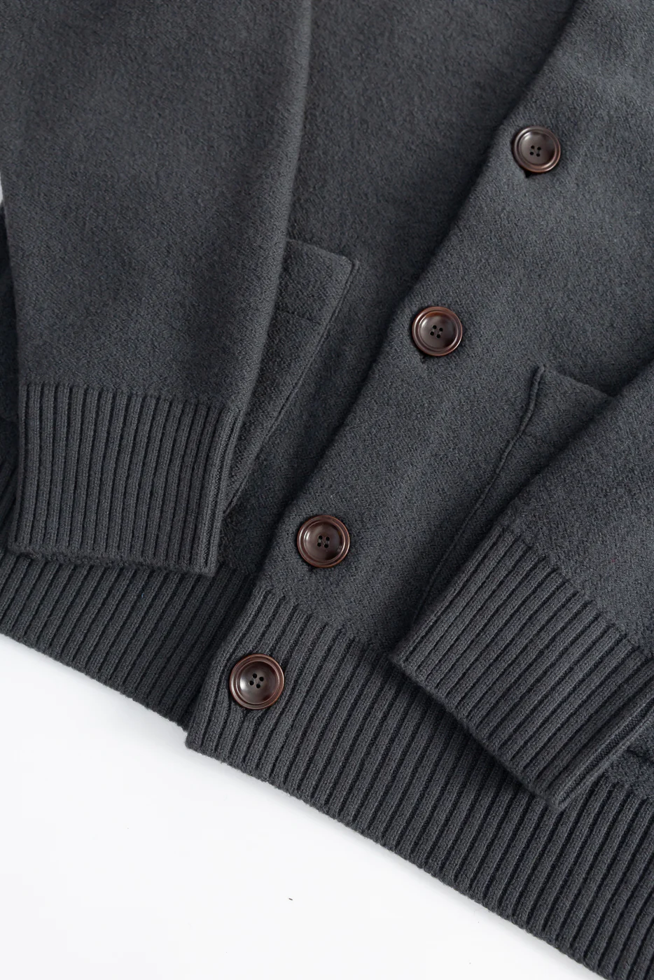 Brewster Shirt Boiled Wool - Dark Grey - Image 4