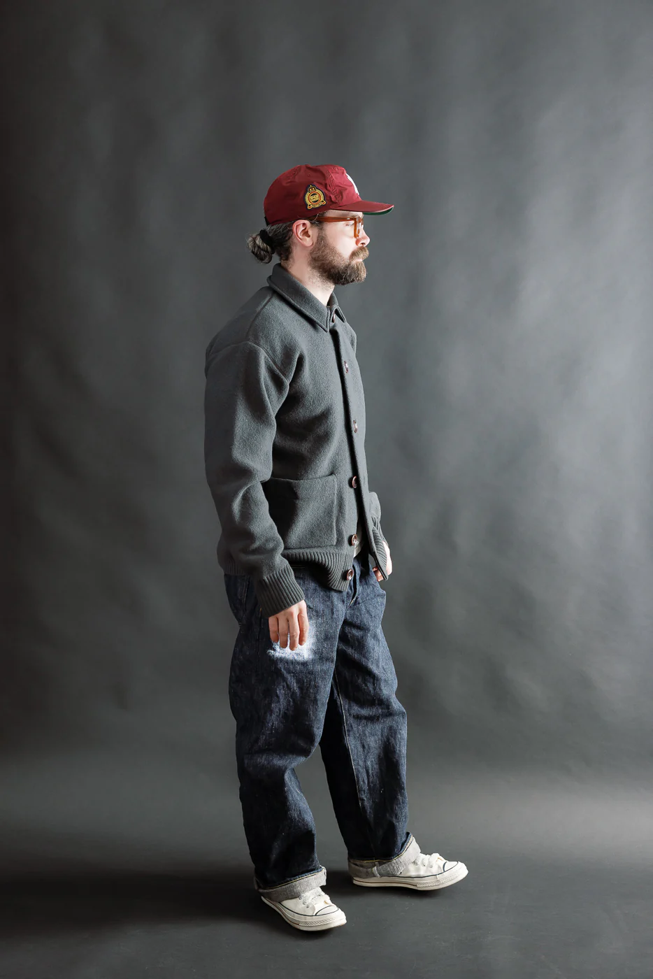 Brewster Shirt Boiled Wool - Dark Grey - Image 7