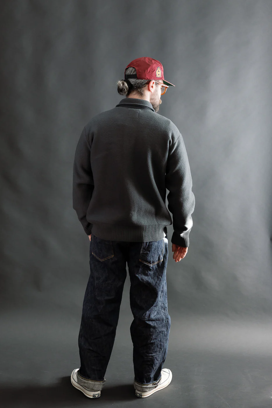 Brewster Shirt Boiled Wool - Dark Grey - Image 8