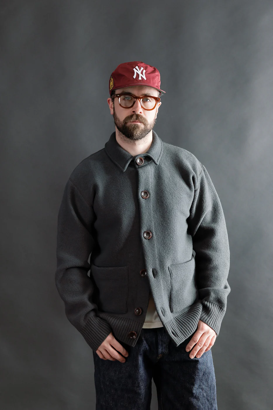 Brewster Shirt Boiled Wool - Dark Grey - Image 9